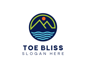 Mountain Coastal River logo design