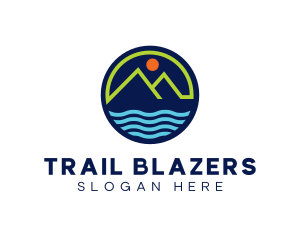 Mountain Coastal River logo design