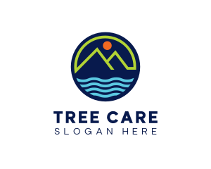 Mountain Coastal River logo design