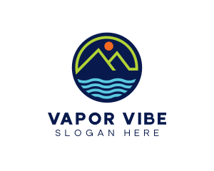 Mountain Coastal River logo design