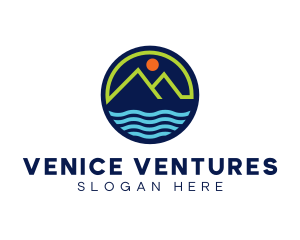 Mountain Coastal River logo design