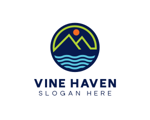 Mountain Coastal River logo design