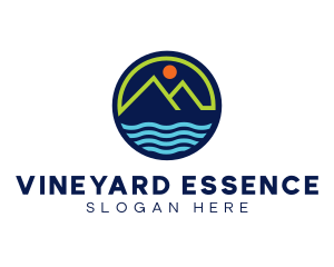 Mountain Coastal River logo design