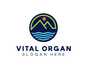 Mountain Coastal River logo design