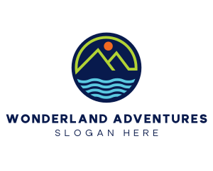 Mountain Coastal River logo design