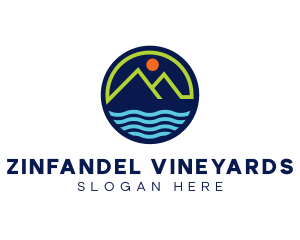 Mountain Coastal River logo design