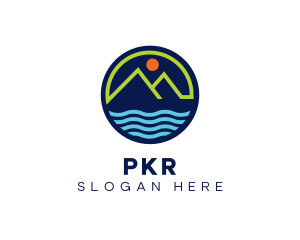 Mountain Coastal River logo design