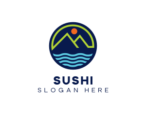 Mountain Coastal River logo design