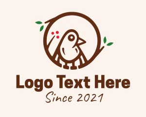 Wildlife Sanctuary - Round Branch Bird logo design