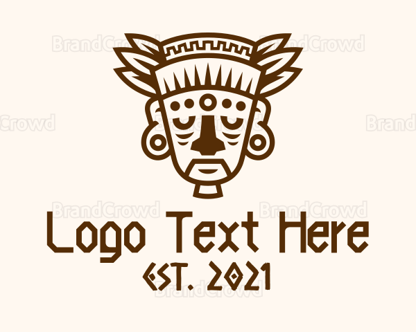 Old Mayan Warrior Logo