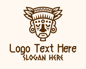 Old Mayan Warrior Logo