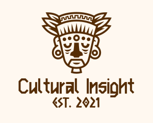 Old Mayan Warrior logo design