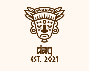 Cultural - Old Mayan Warrior logo design