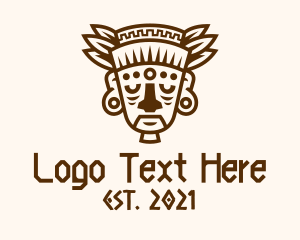 Old - Old Mayan Warrior logo design