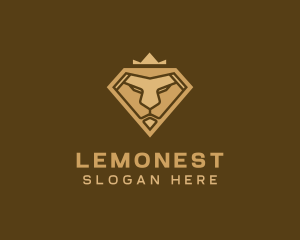 Lion - Royal Lion  Diamond logo design
