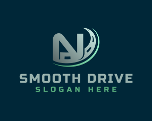 Driveway - Highway Road Letter N logo design