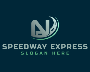 Freeway - Highway Road Letter N logo design