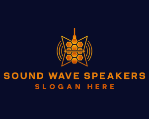 Honeycomb Podcast Microphone logo design