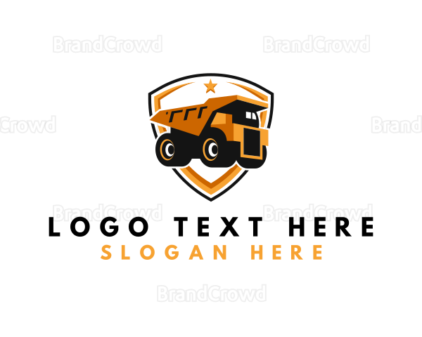 Logistics Dump Truck Logo