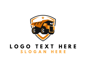 Pick Up - Logistics Dump Truck logo design