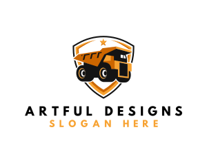 Logistics Dump Truck logo design