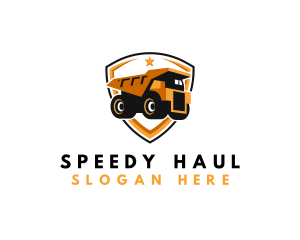 Truck - Logistics Dump Truck logo design