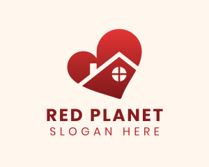 Red Heart House logo design