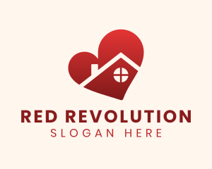 Red Heart House logo design