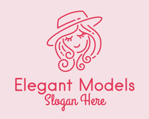 Modeling - Pretty Hat Lady logo design