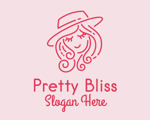 Pretty Hat Lady logo design