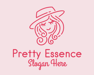 Pretty - Pretty Hat Lady logo design