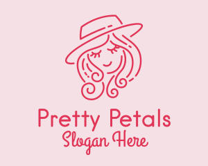 Pretty - Pretty Hat Lady logo design