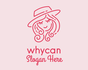 Pretty Hat Lady logo design