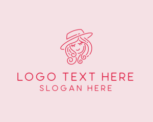 Teenager - Pretty Hat Lady logo design