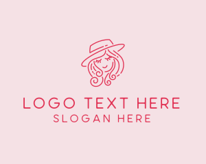 Pretty Hat Lady logo design