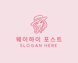 Pretty Hat Lady logo design