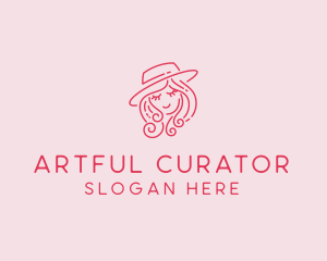 Pretty Hat Lady logo design