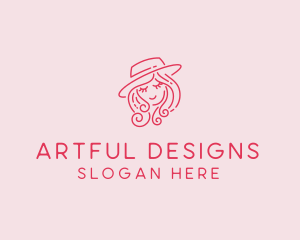 Pretty Hat Lady logo design