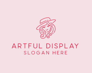 Pretty Hat Lady logo design