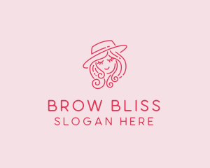 Pretty Hat Lady logo design