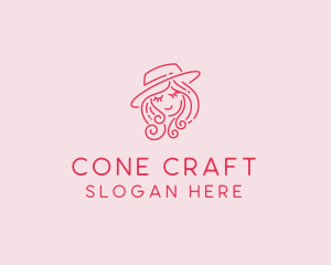 Pretty Hat Lady logo design