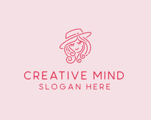 Pretty Hat Lady logo design