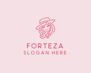 Pretty Hat Lady logo design