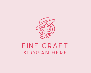 Pretty Hat Lady logo design