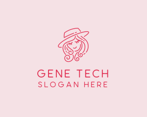 Pretty Hat Lady logo design