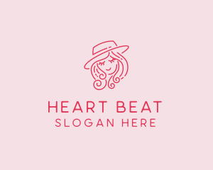 Pretty Hat Lady logo design