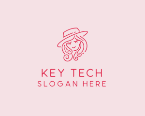 Pretty Hat Lady logo design