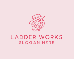 Pretty Hat Lady logo design