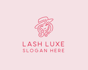 Pretty Hat Lady logo design