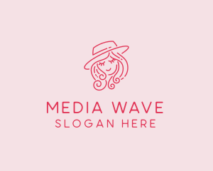 Pretty Hat Lady logo design